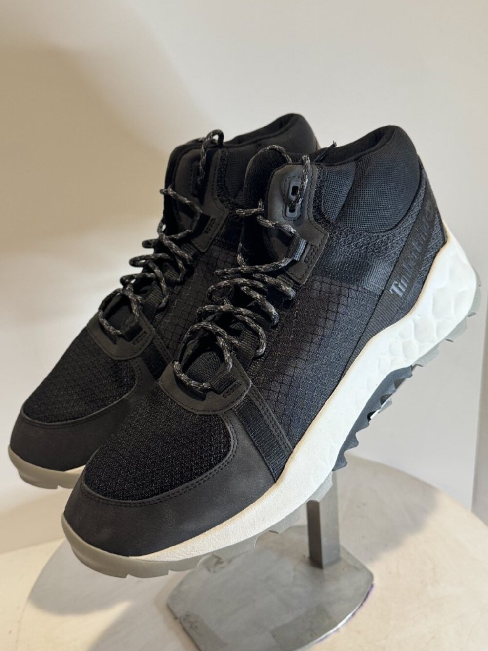 Timberland GreenStride Mid Top Lace Up Cushioned Mesh Sneakers Black A6850